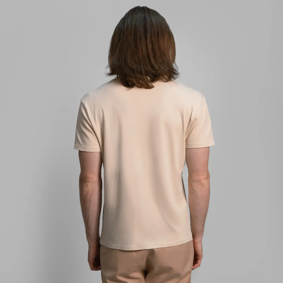 Men's Eco Print Pima Cotton U-Neck T-Shirt 4