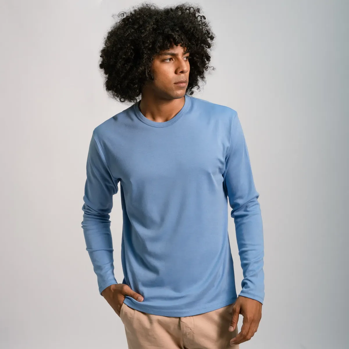 Men's Organic Pima Cotton Long Sleeve Shirt