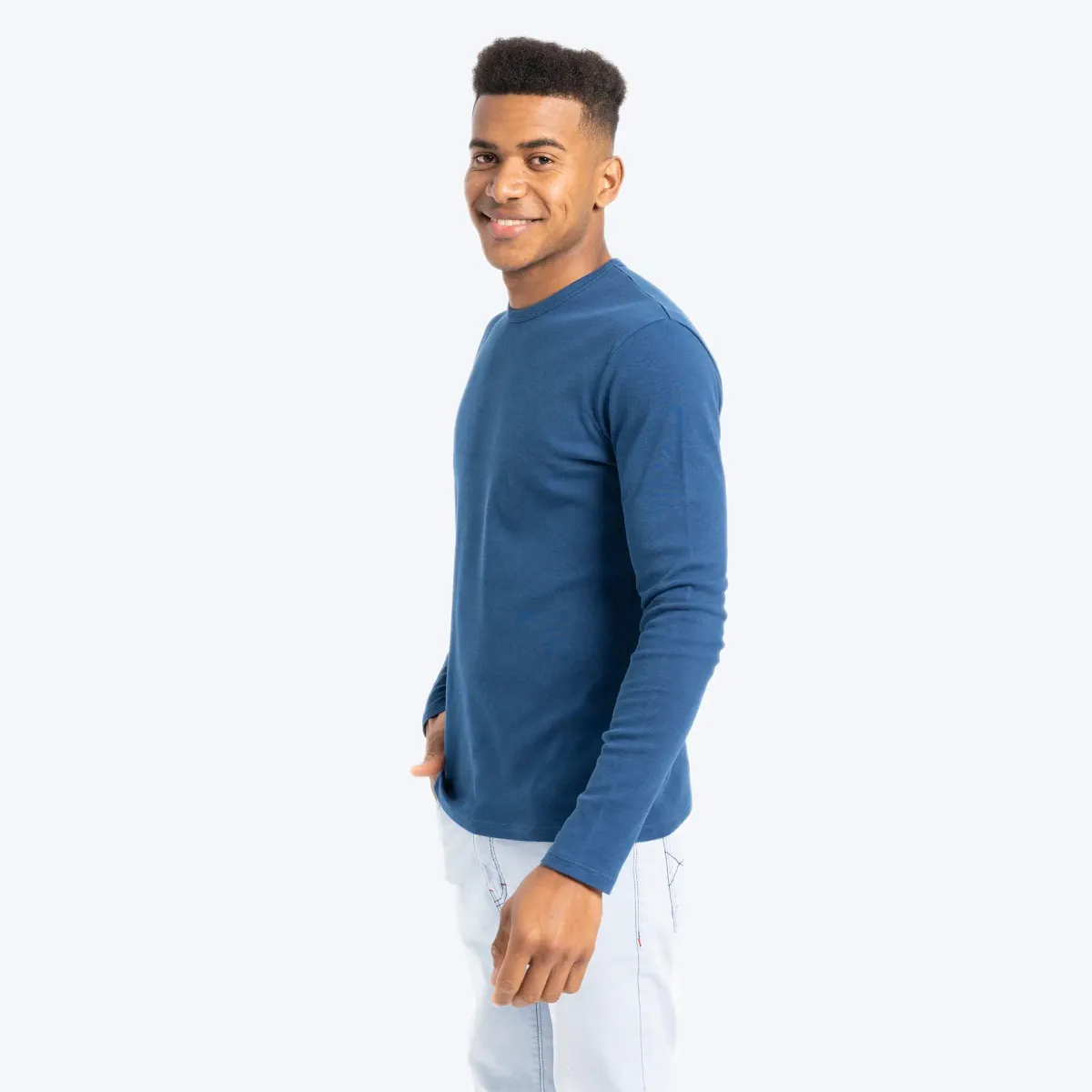 Men's Organic Pima Cotton Long Sleeve Shirt 21