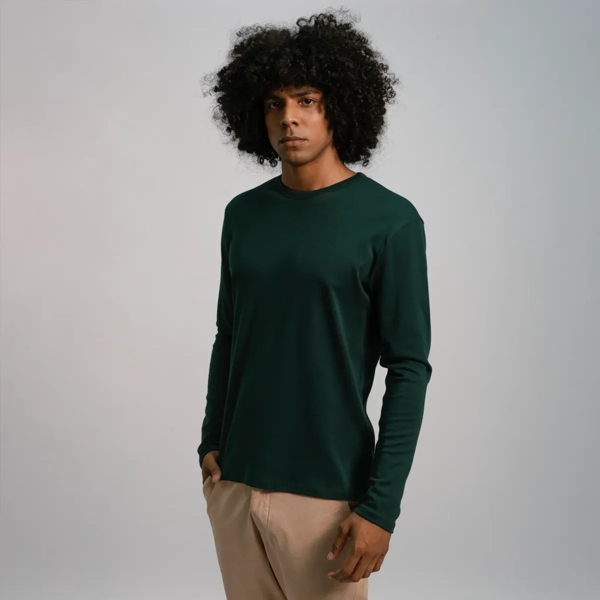 Men's Organic Pima Cotton Long Sleeve Shirt 36