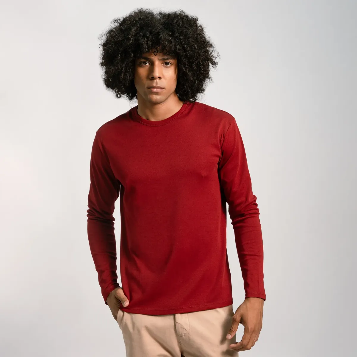 Men's Organic Pima Cotton Long Sleeve Shirt 44