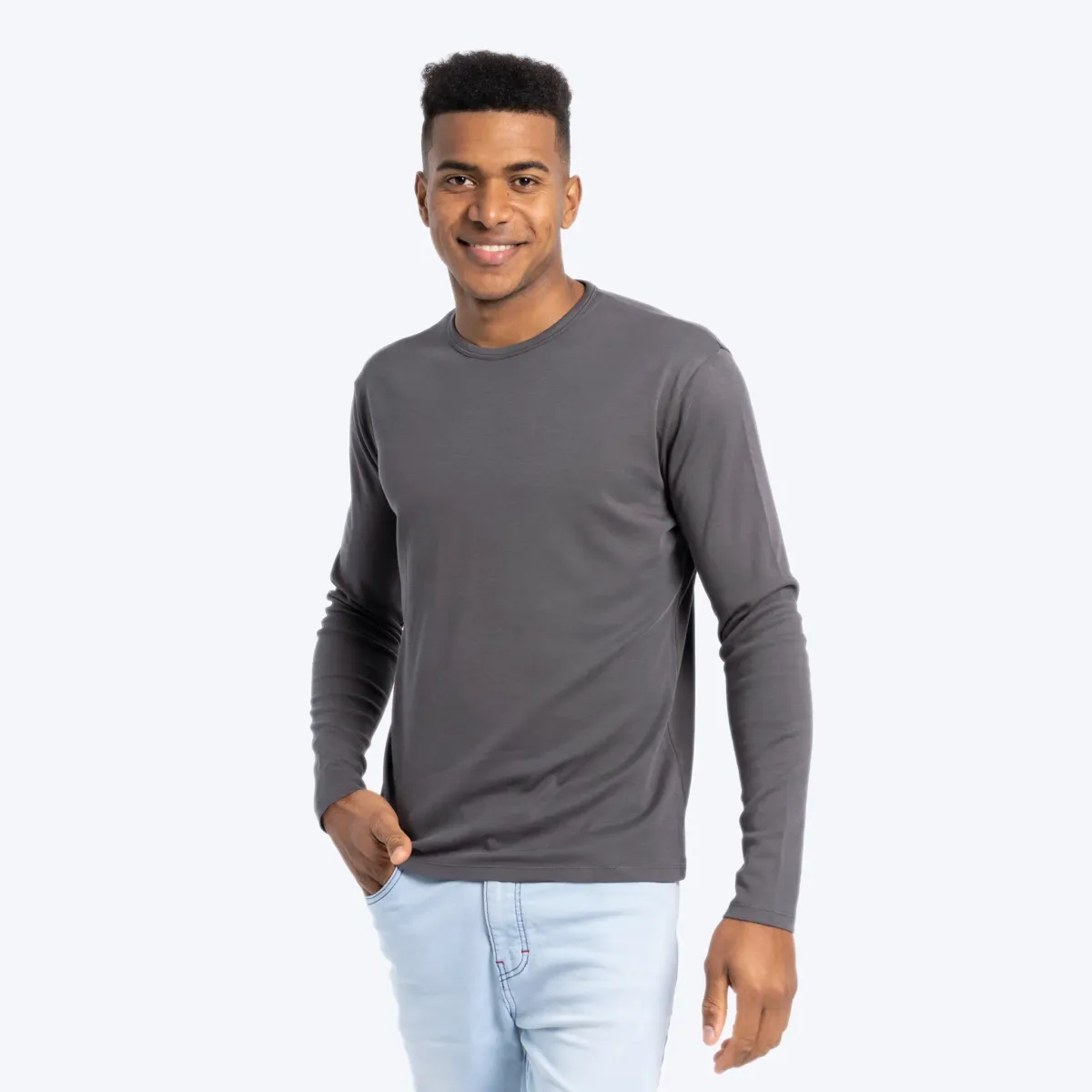 Men's Organic Pima Cotton Long Sleeve Shirt 8