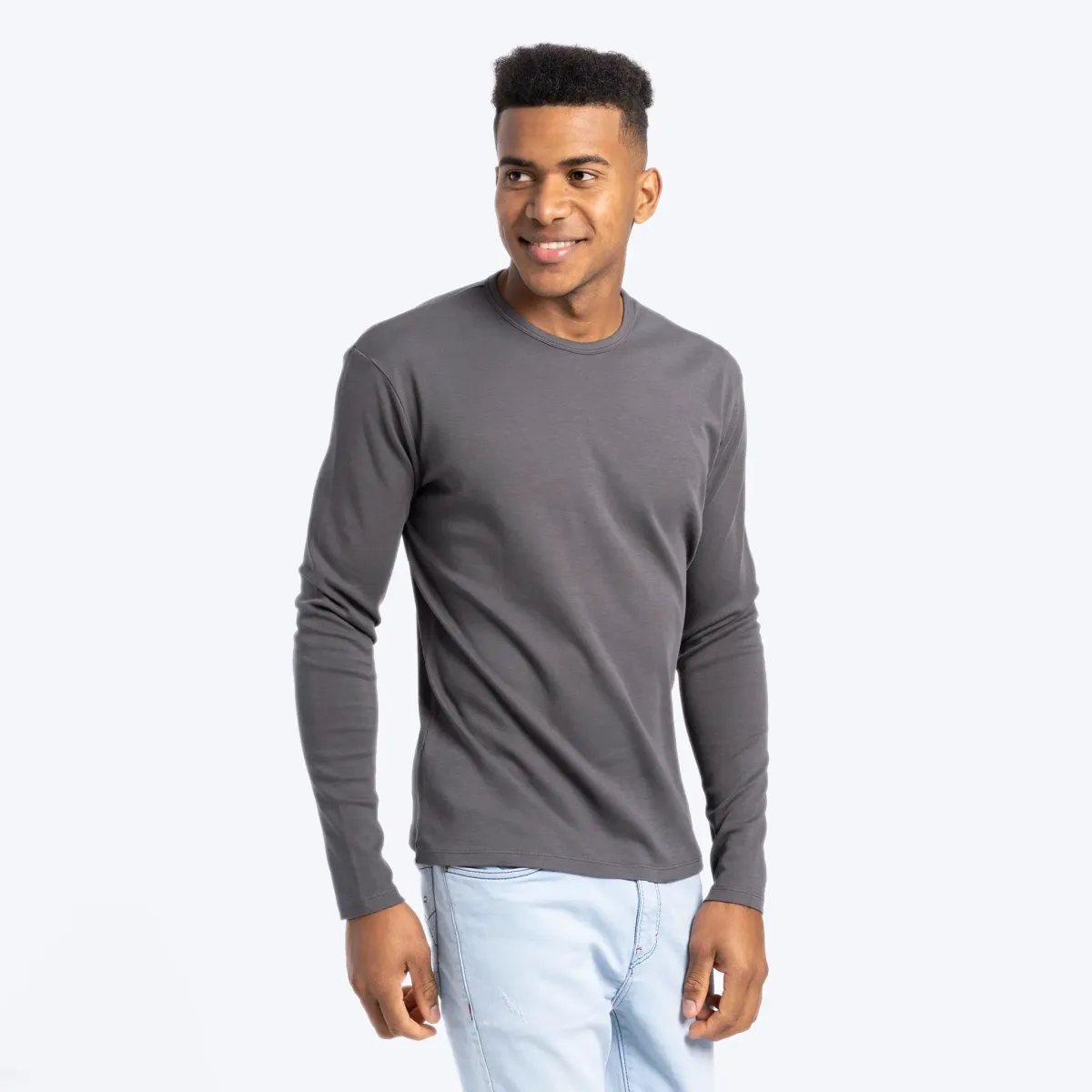 Men's Organic Pima Cotton Long Sleeve Shirt 9