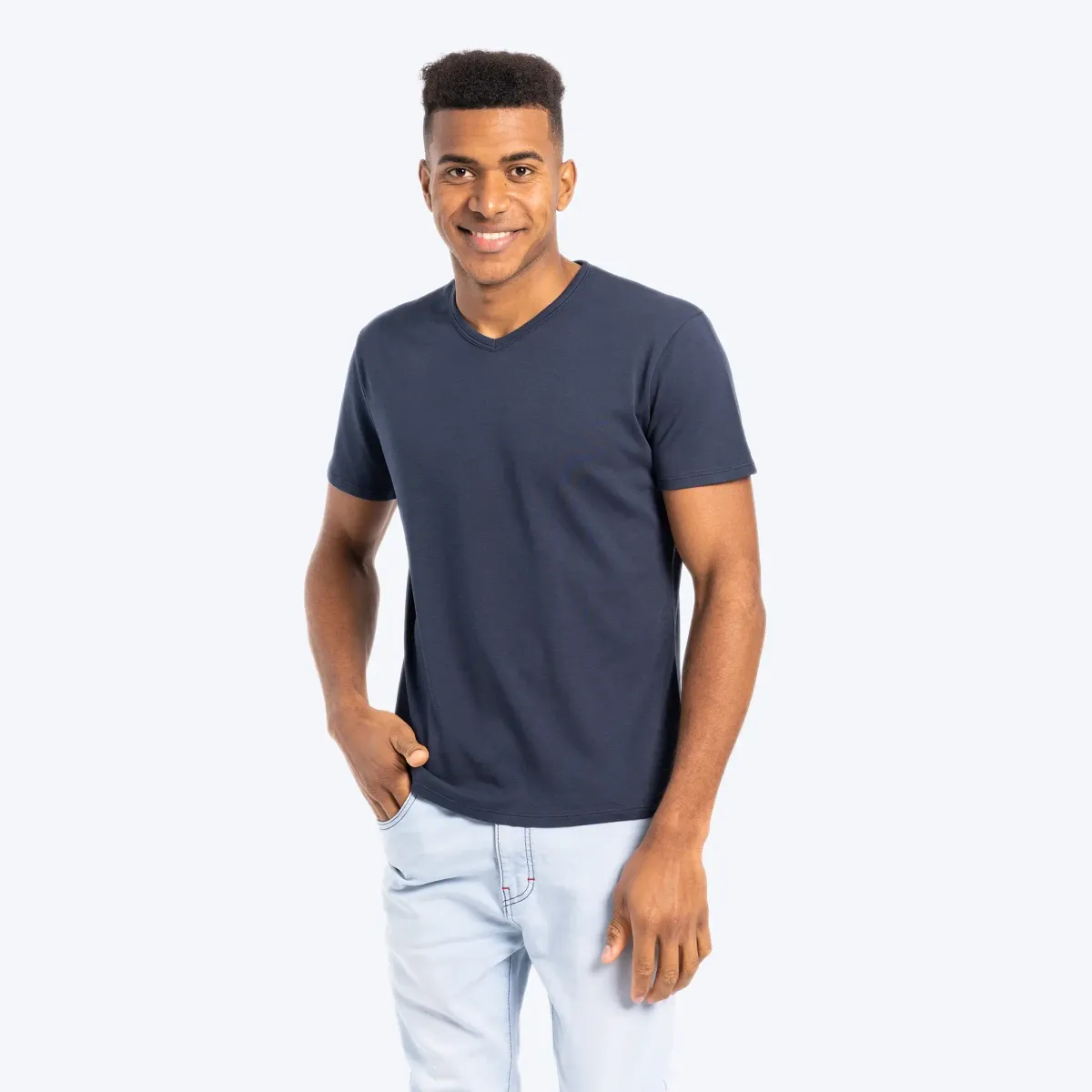 Men's Organic Pima Cotton V-Neck T-Shirt 15