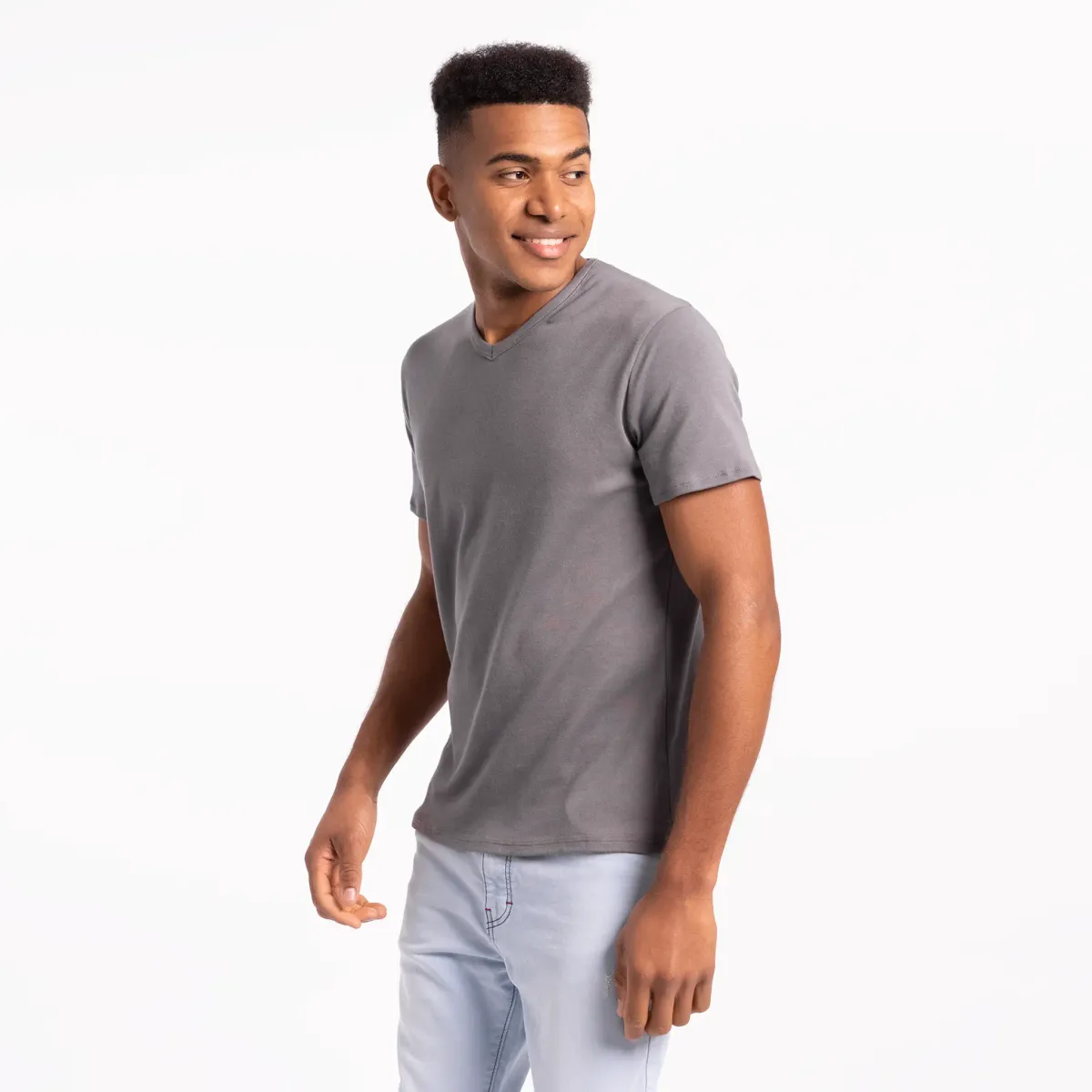 Men's Organic Pima Cotton V-Neck T-Shirt 3