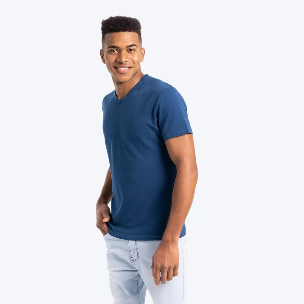 Men's Organic Pima Cotton V-Neck T-Shirt 24