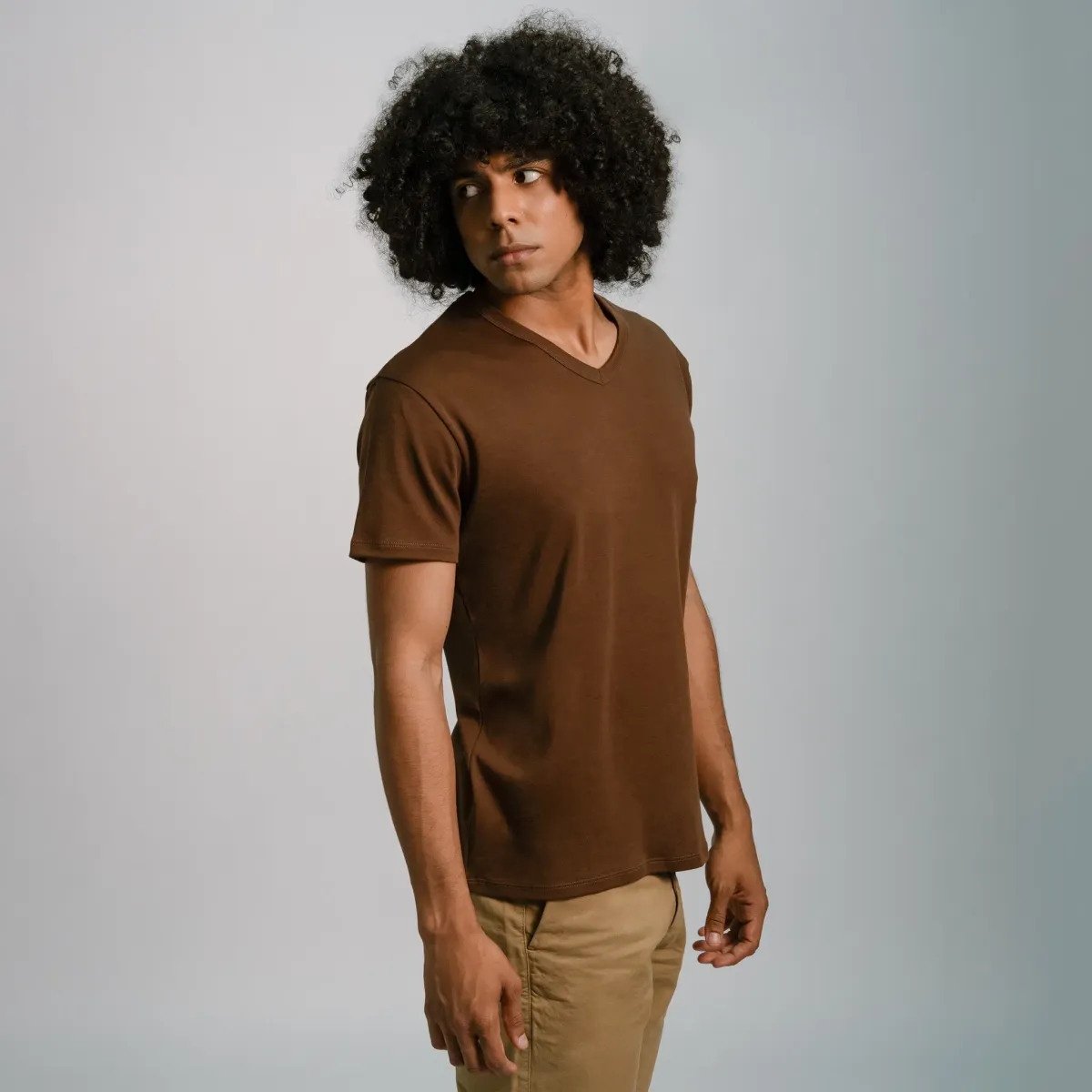 Men's Organic Pima Cotton V-Neck T-Shirt 32