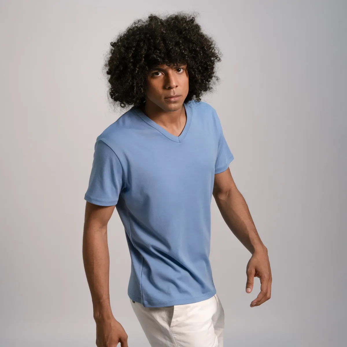 Men's Organic Pima Cotton V-Neck T-Shirt 48