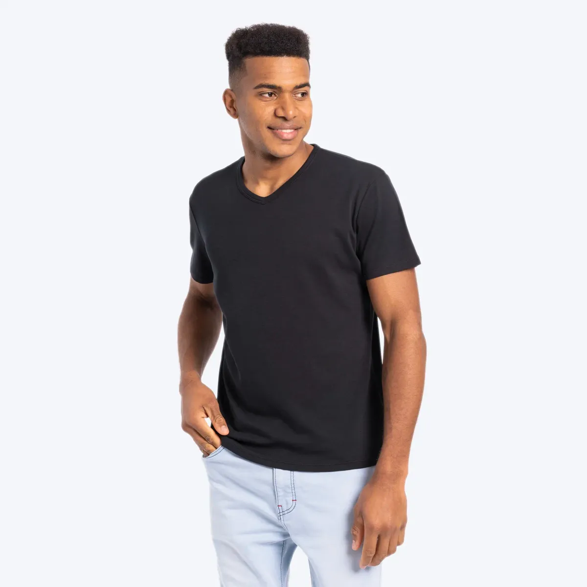 Men's Organic Pima Cotton V-Neck T-Shirt 9