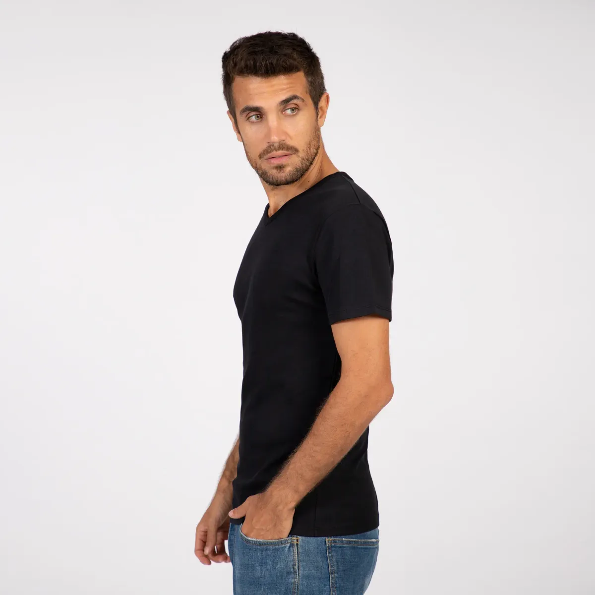 Men's Organic Pima V-Neck - Relaxed Fit 3