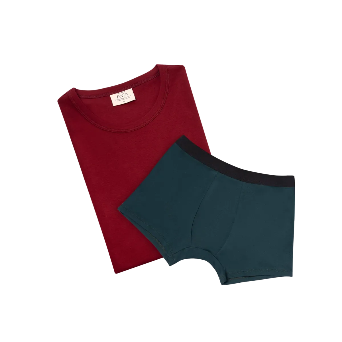 Mix 2 Pack - Men's Organic Pima Cotton T-Shirt & Boxer Briefs 91