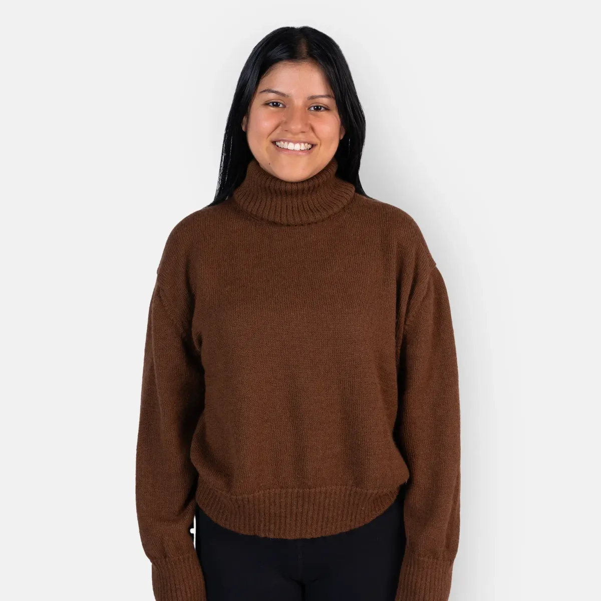 Women's Alpaca Wool Turtleneck Sweater 17