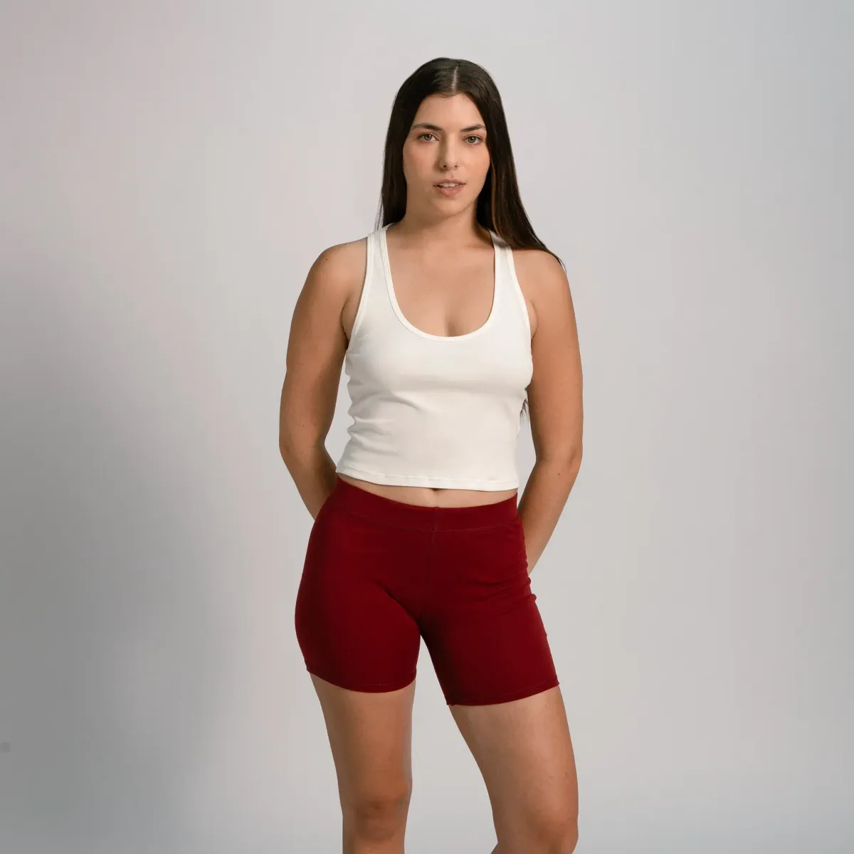 Women's Organic Pima Cotton Biker Shorts 25