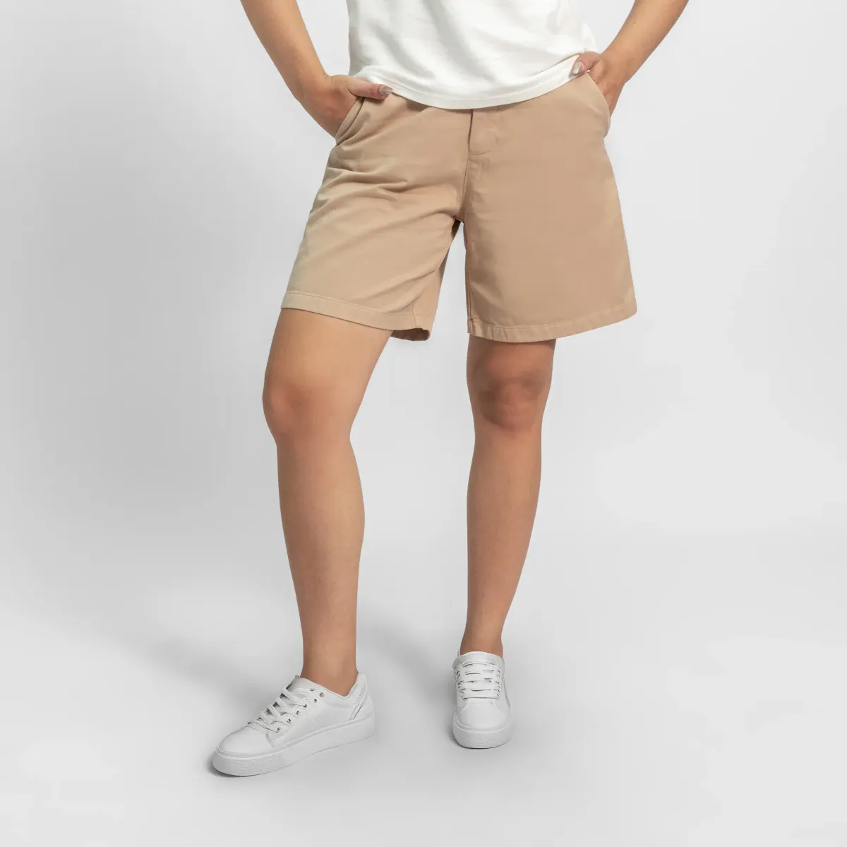 Women's Organic Pima Cotton Chino Shorts 13