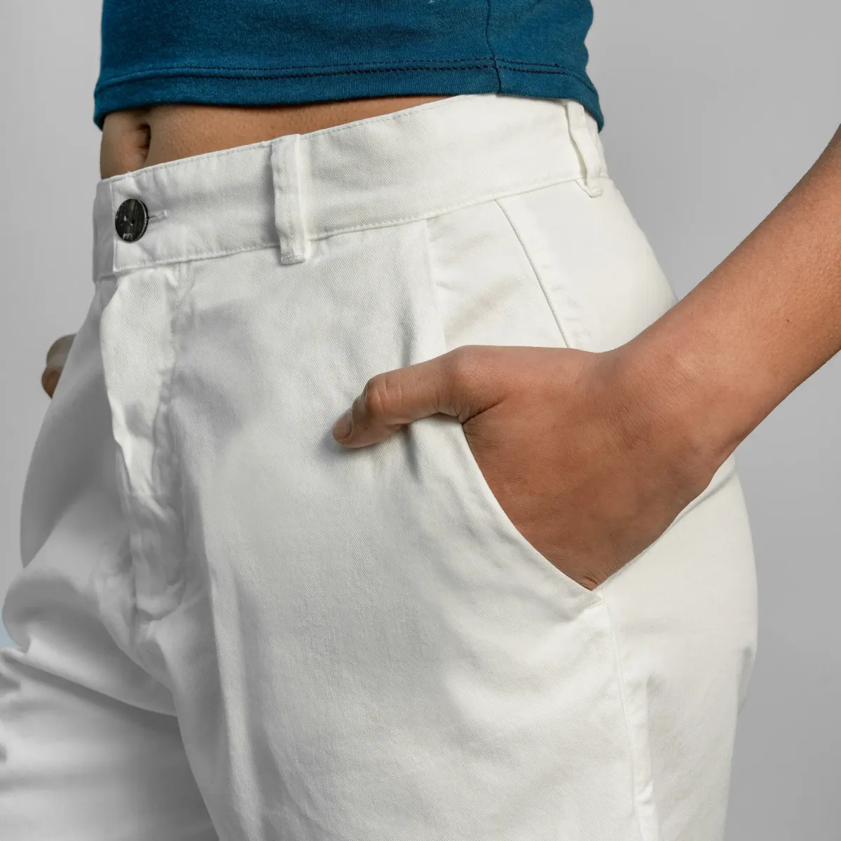 Women's Organic Pima Cotton Chino Shorts 8