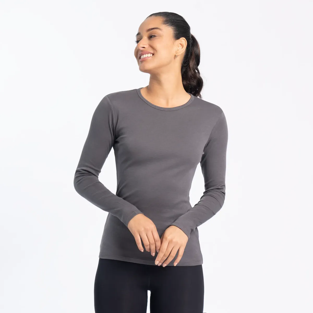 Women's Organic Pima Cotton Long Sleeve Shirt 11