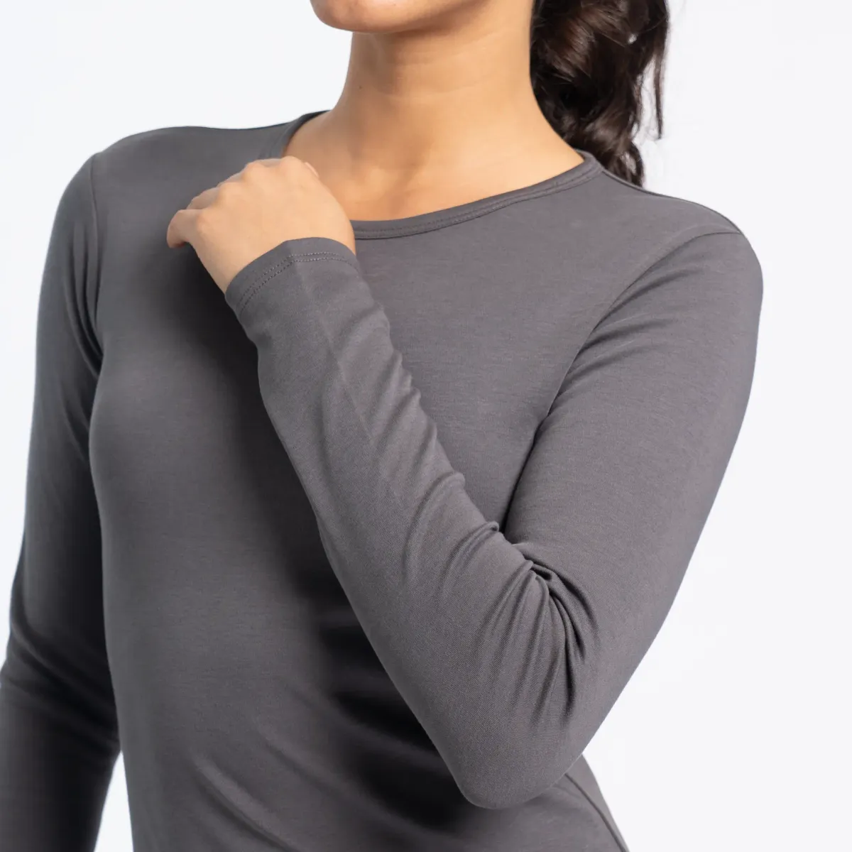 Women's Organic Pima Cotton Long Sleeve Shirt 14