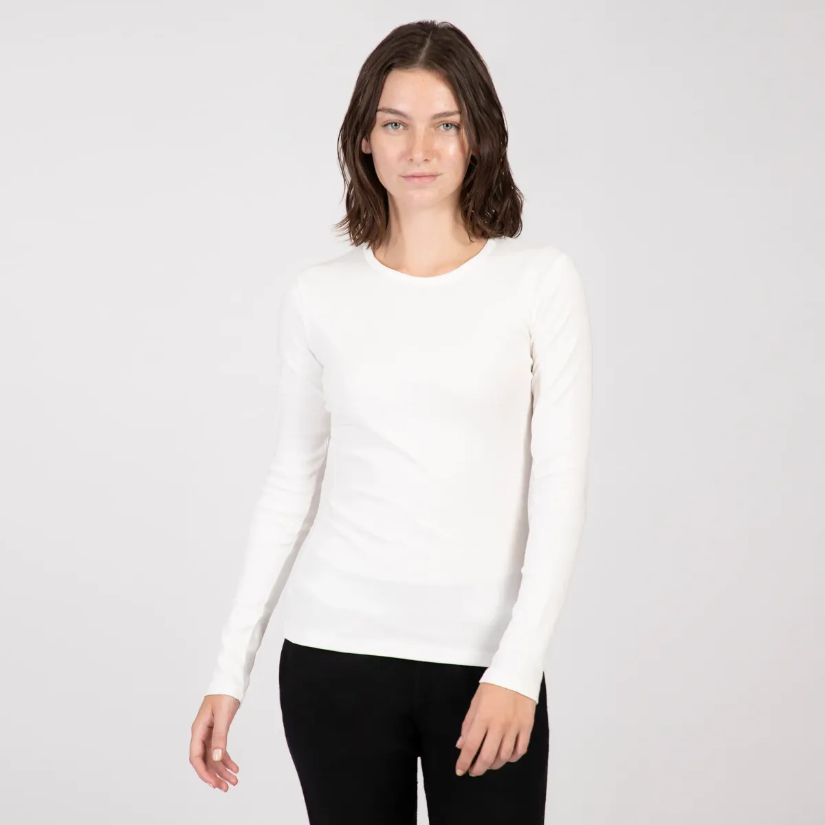 Women's Organic Pima Cotton Long Sleeve Shirt 15