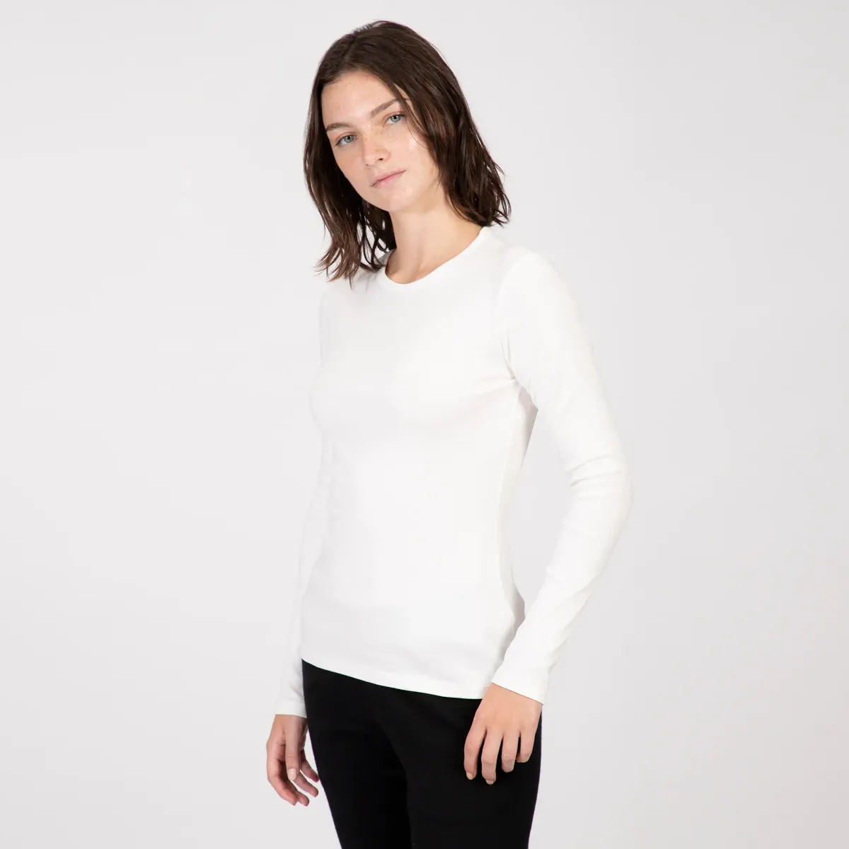 Women's Organic Pima Cotton Long Sleeve Shirt 16
