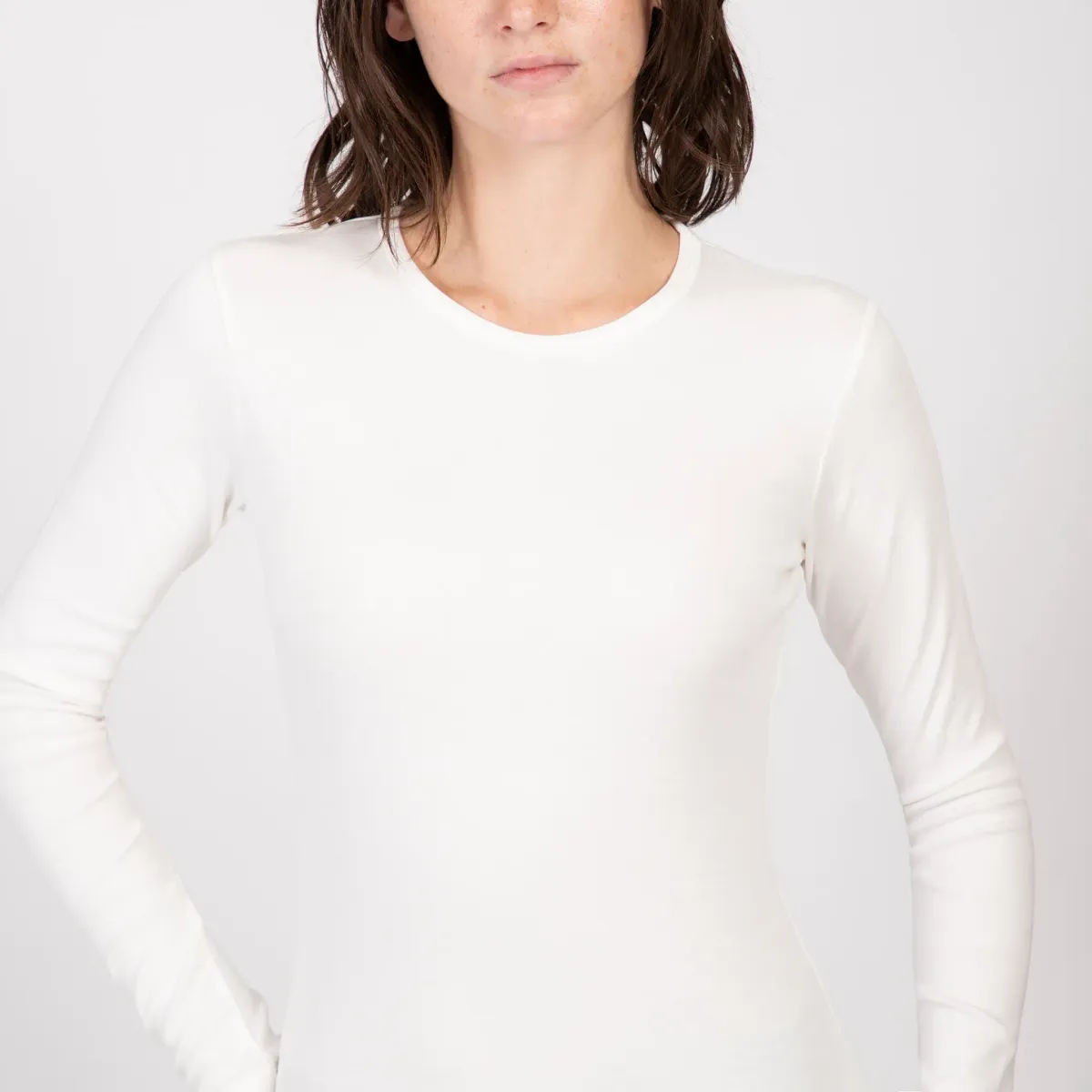 Women's Organic Pima Cotton Long Sleeve Shirt 18