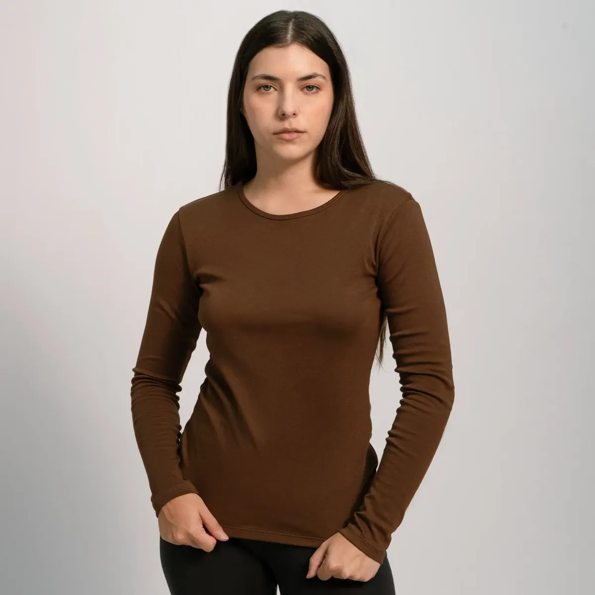 Women's Organic Pima Cotton Long Sleeve Shirt 27