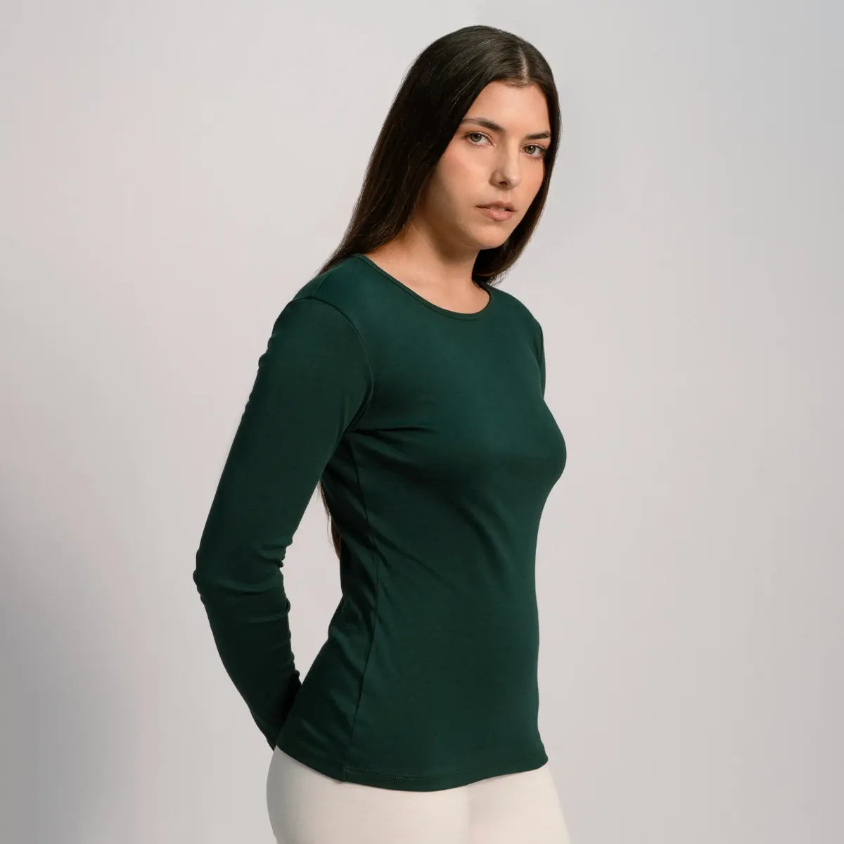 Women's Organic Pima Cotton Long Sleeve Shirt 44