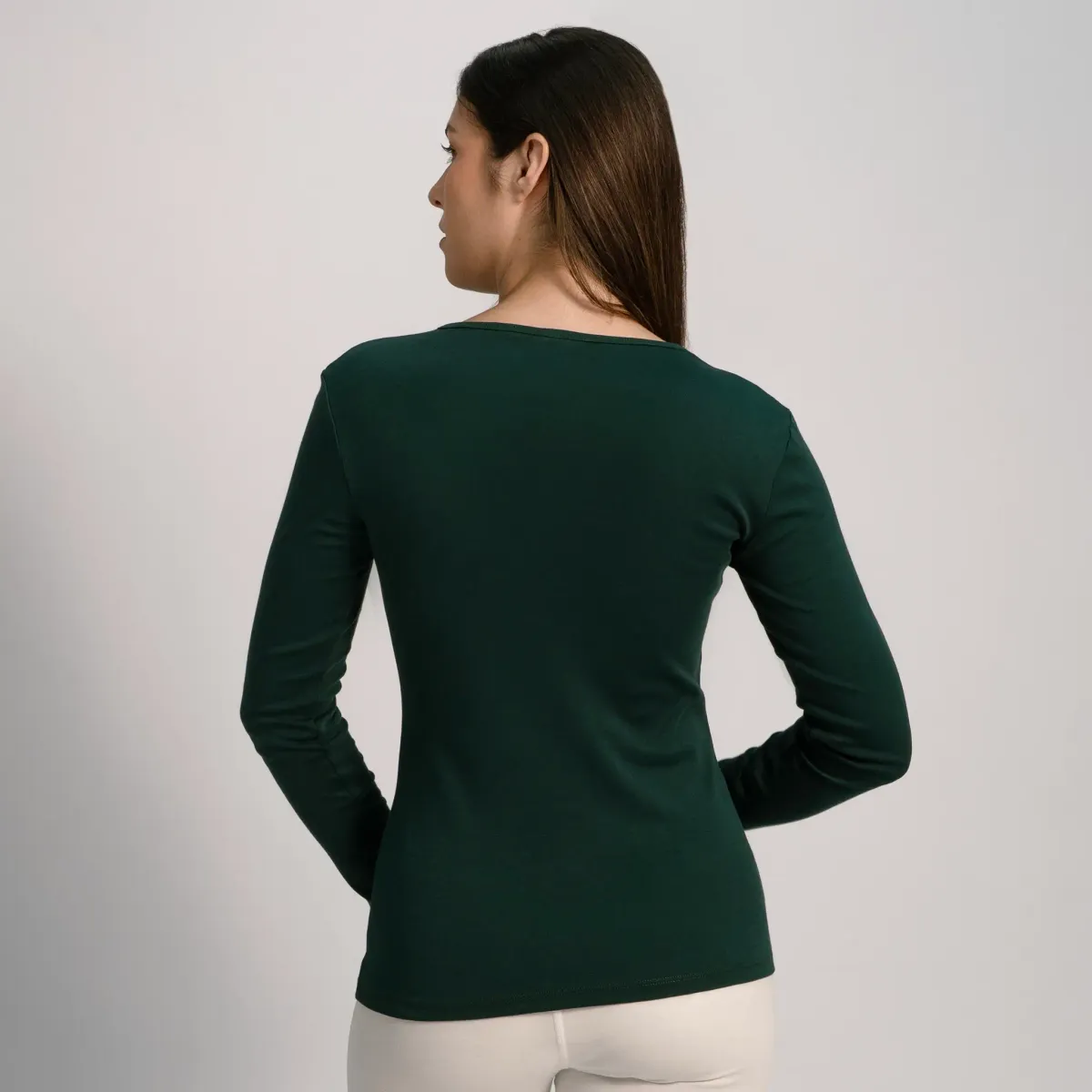 Women's Organic Pima Cotton Long Sleeve Shirt 45