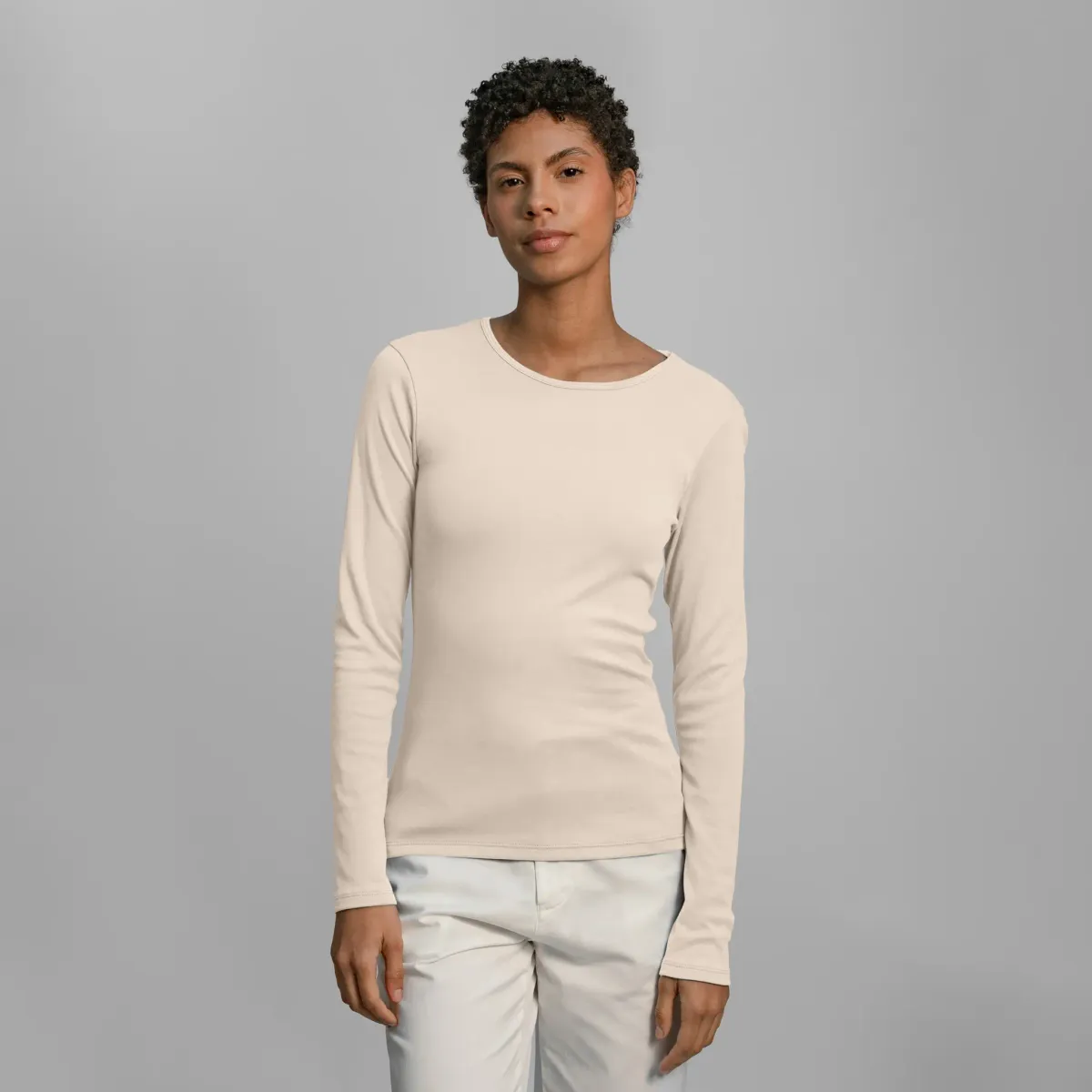 Women's Organic Pima Cotton Long Sleeve Shirt 47