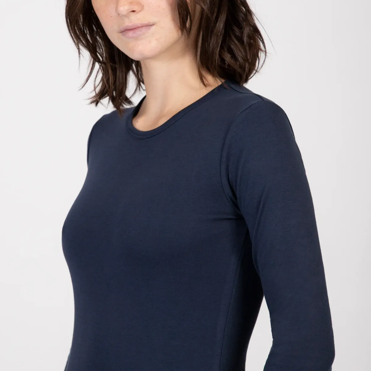 Women's Organic Pima Cotton Long Sleeve Shirt 6