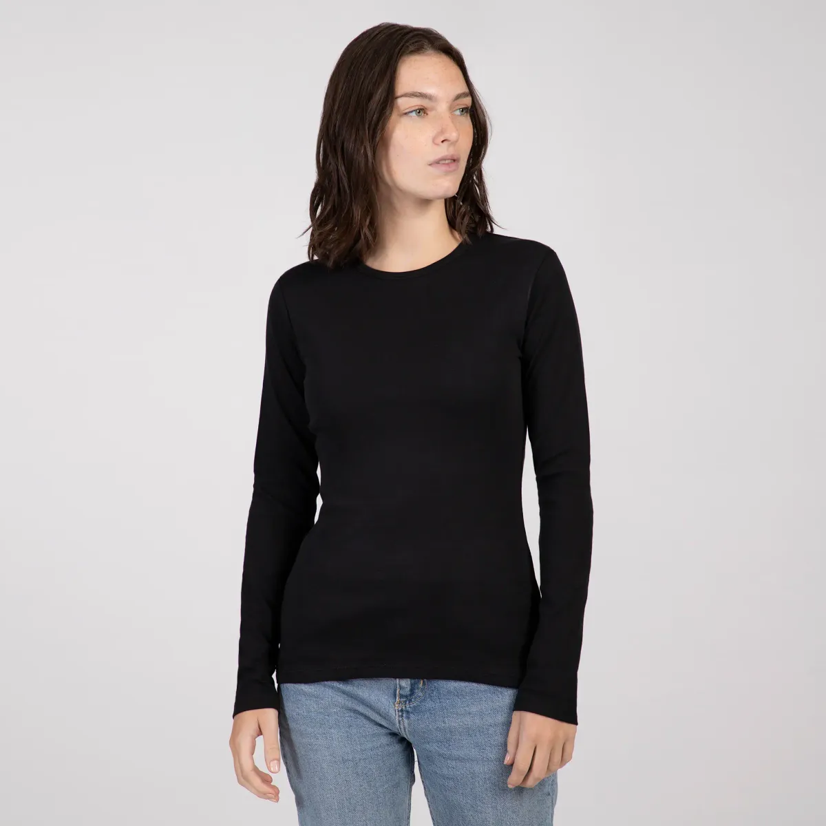Women's Organic Pima Cotton Long Sleeve Shirt 7