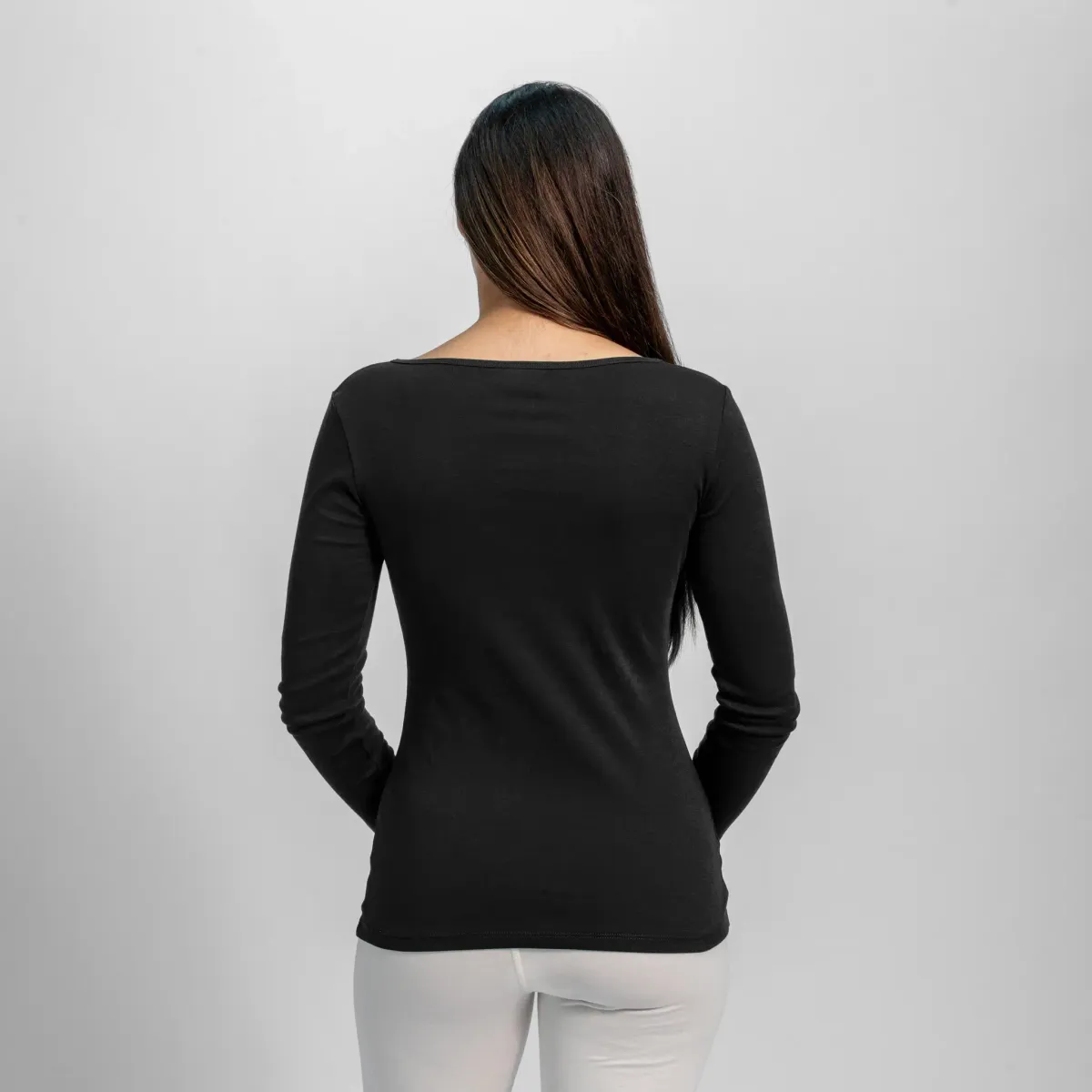 Women's Organic Pima Cotton Scoop Neck Long Sleeve 29