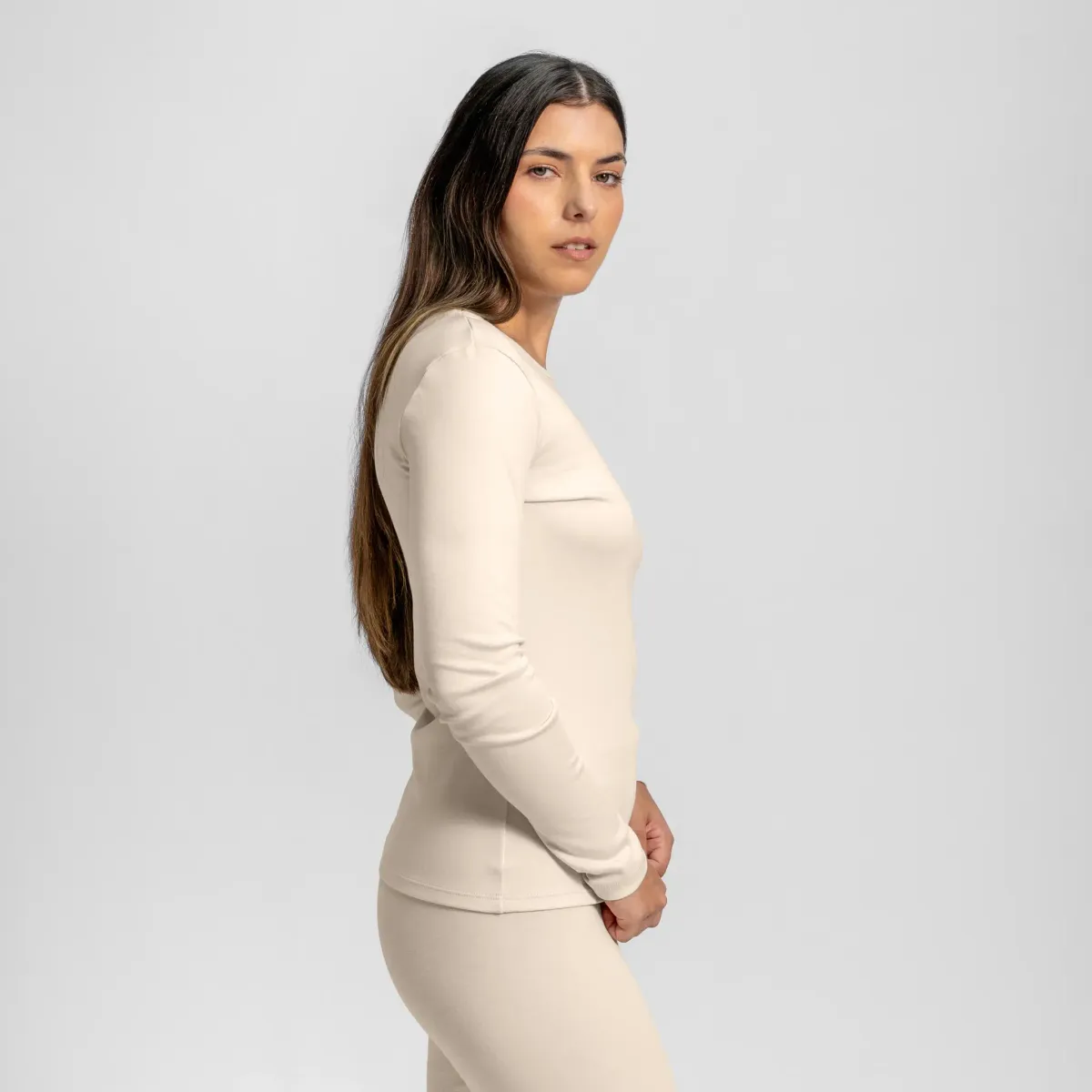 Women's Organic Pima Cotton Scoop Neck Long Sleeve 36