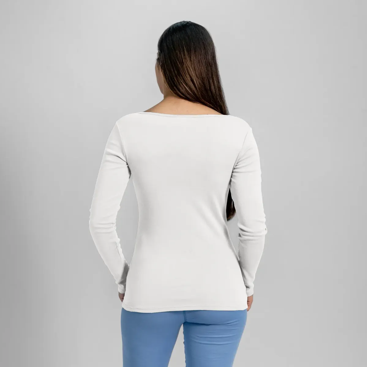 Women's Organic Pima Cotton Scoop Neck Long Sleeve 41