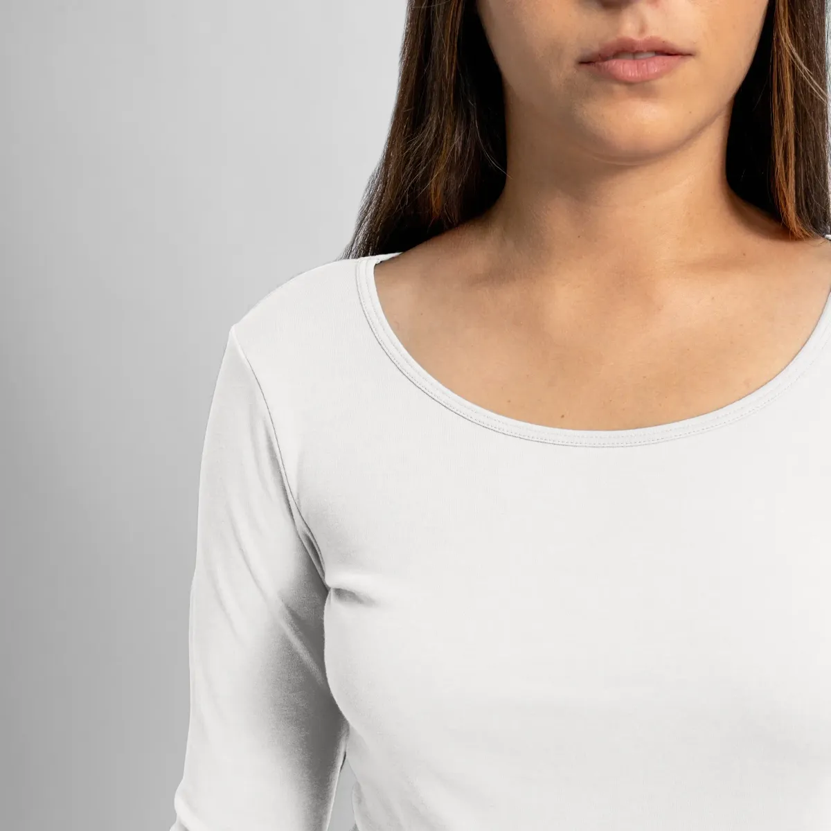 Women's Organic Pima Cotton Scoop Neck Long Sleeve 42