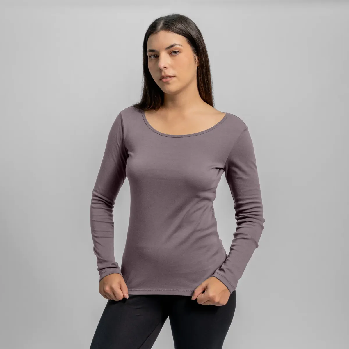 Women's Organic Pima Cotton Scoop Neck Long Sleeve 43
