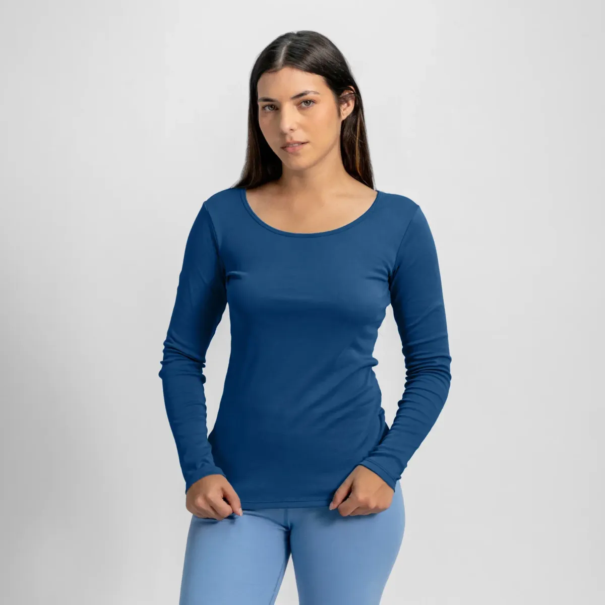 Women's Organic Pima Cotton Scoop Neck Long Sleeve 47