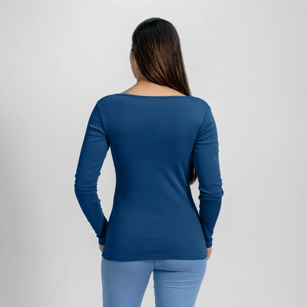 Women's Organic Pima Cotton Scoop Neck Long Sleeve 49