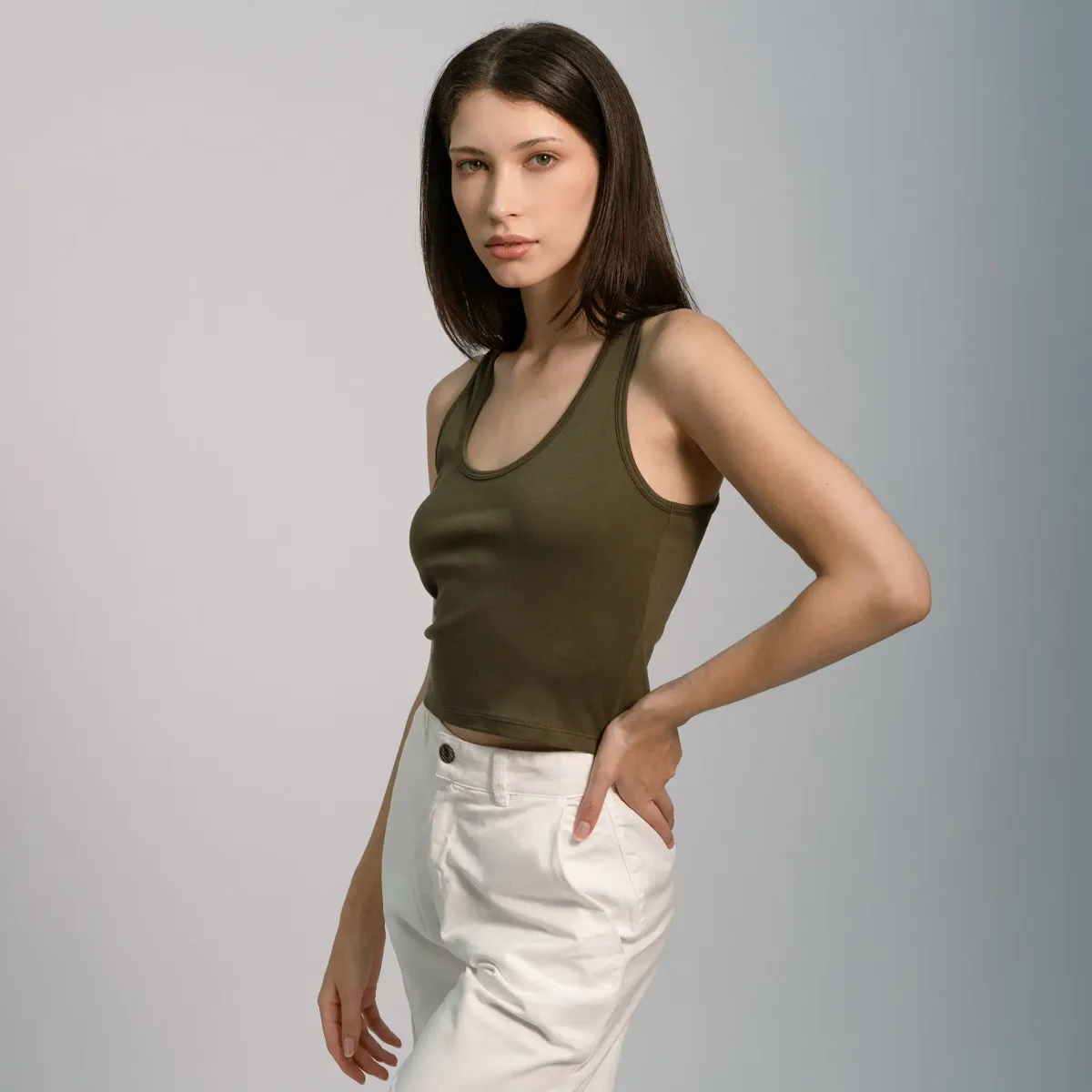 Women's Organic Pima Cotton Short Tank 24