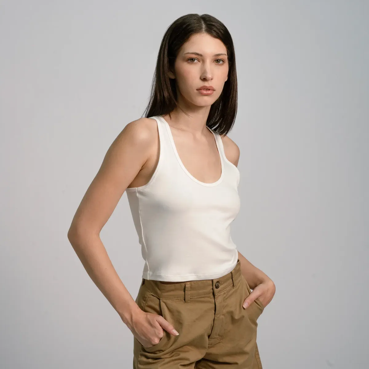 Women's Organic Pima Cotton Short Tank 47