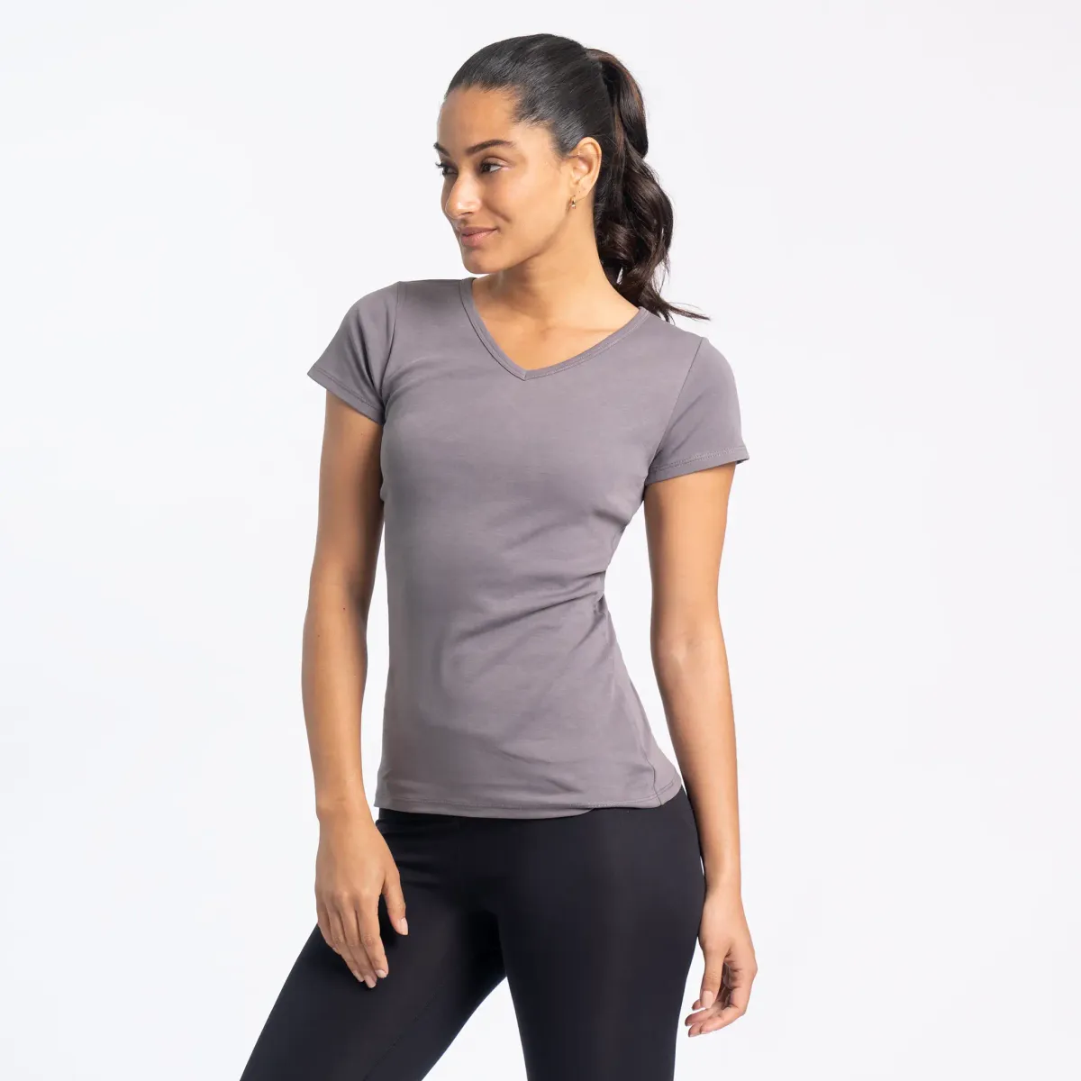 Women's Organic Pima Cotton V-Neck T-Shirt 20