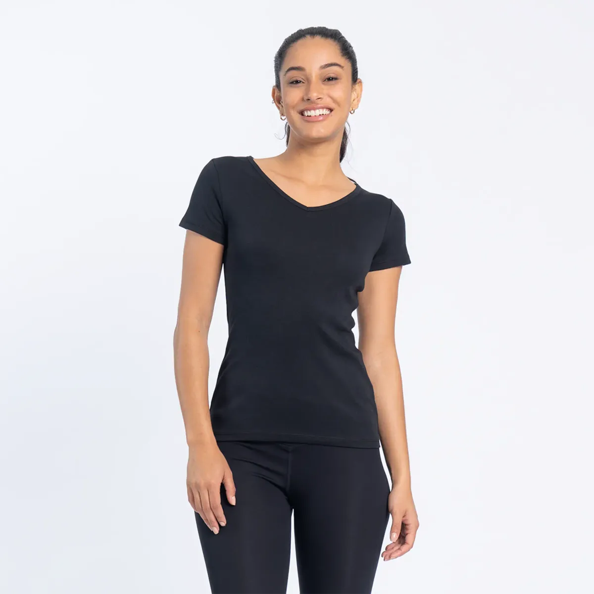 Women's Organic Pima Cotton V-Neck T-Shirt 3