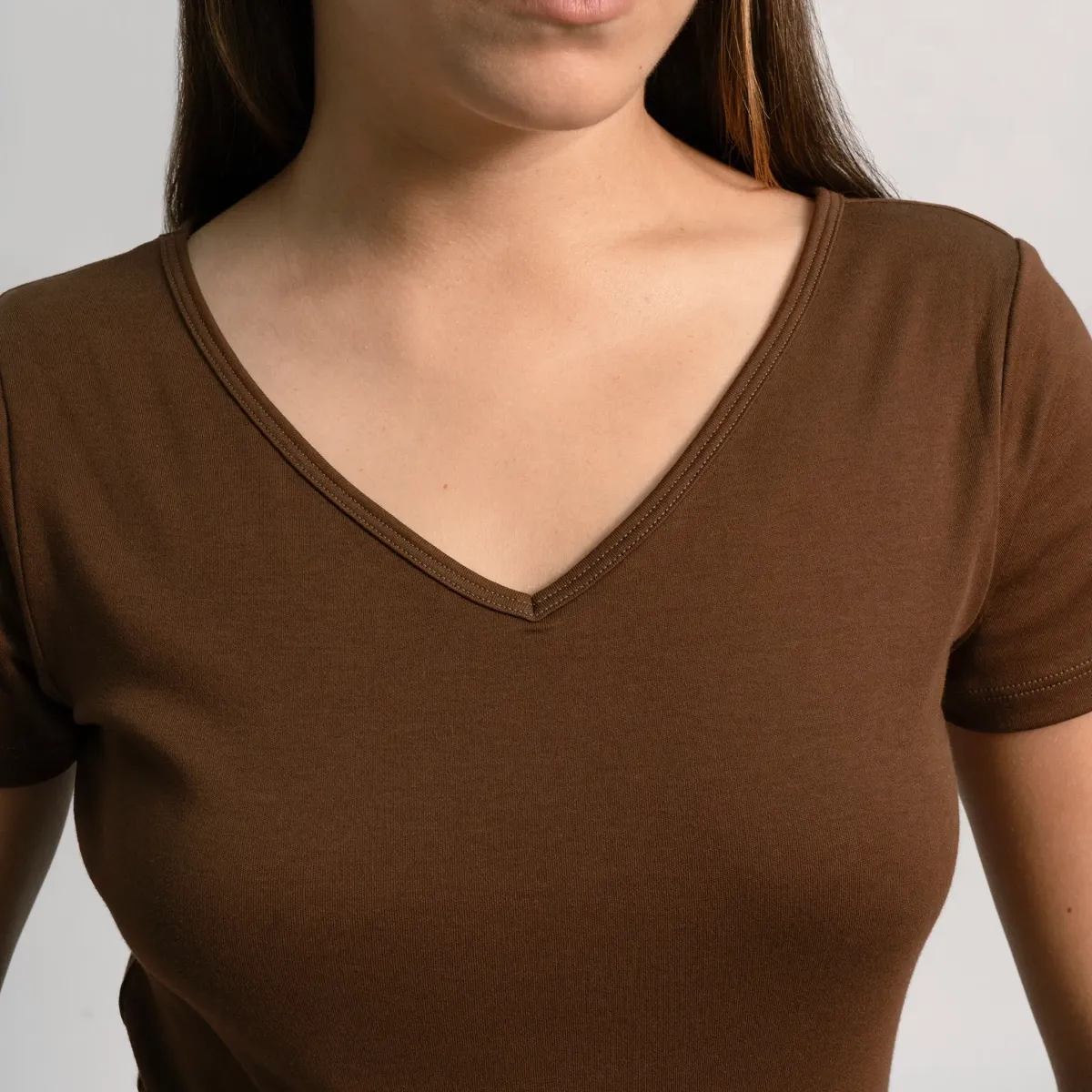 Women's Organic Pima Cotton V-Neck T-Shirt 25