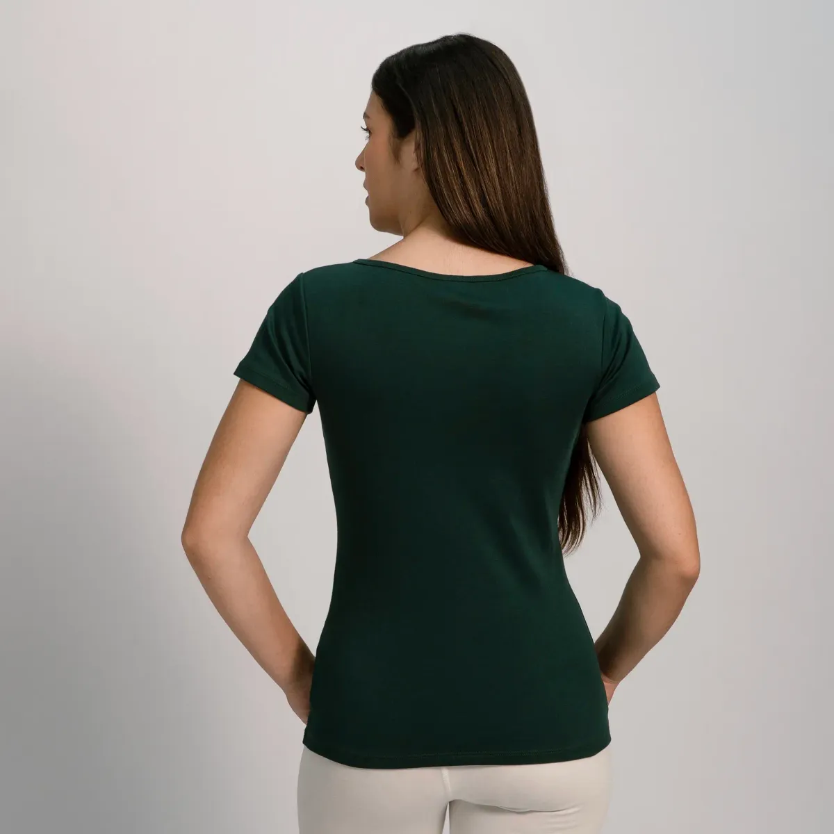 Women's Organic Pima Cotton V-Neck T-Shirt 28