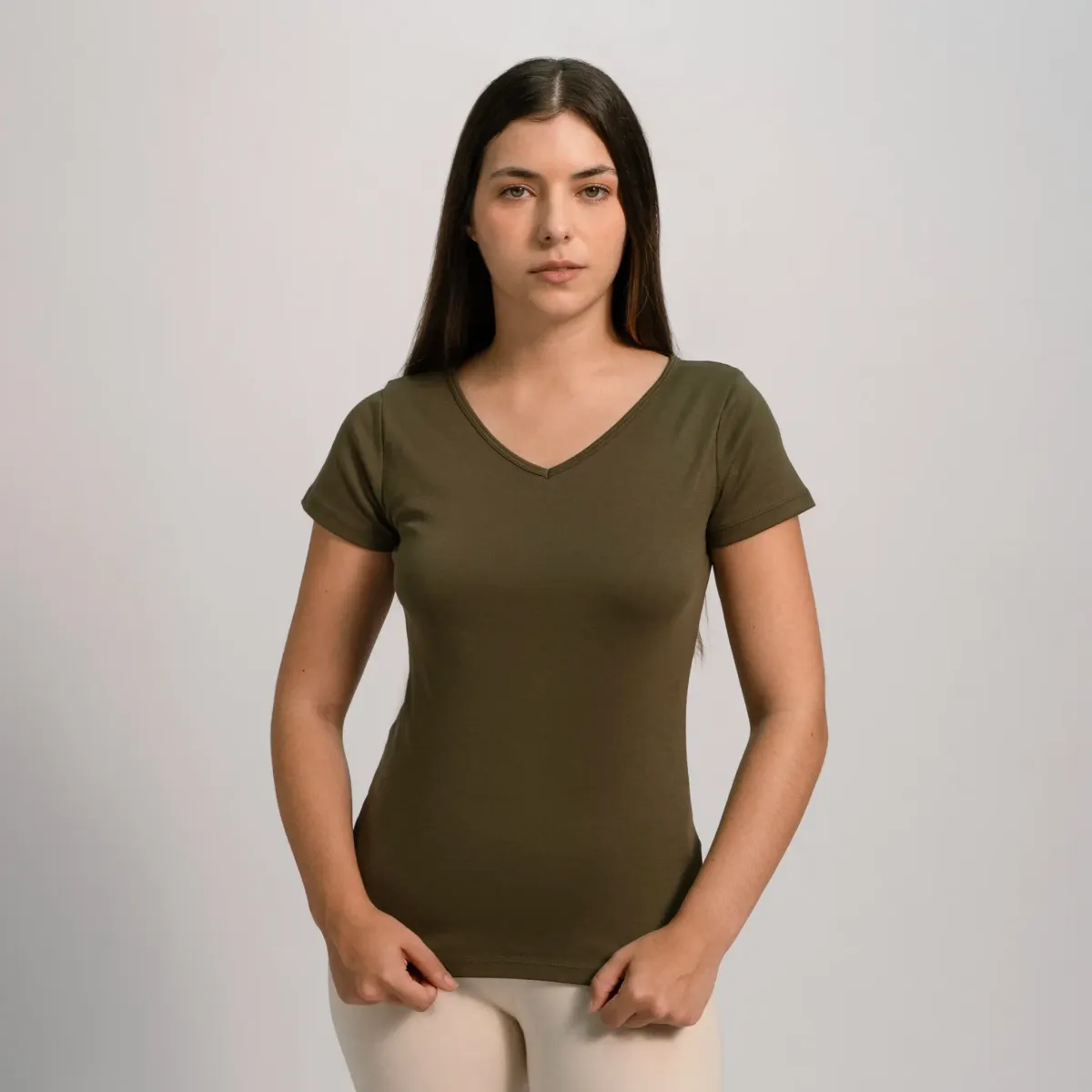 Women's Organic Pima Cotton V-Neck T-Shirt 30