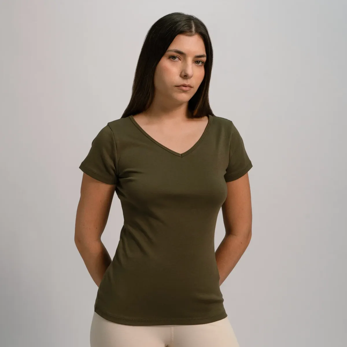 Women's Organic Pima Cotton V-Neck T-Shirt 31