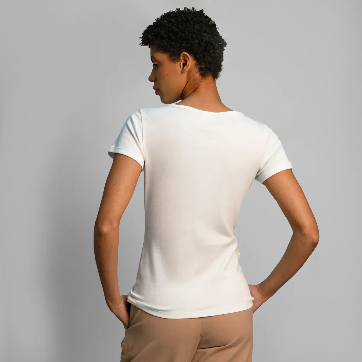 Women's Organic Pima Cotton V-Neck T-Shirt 40