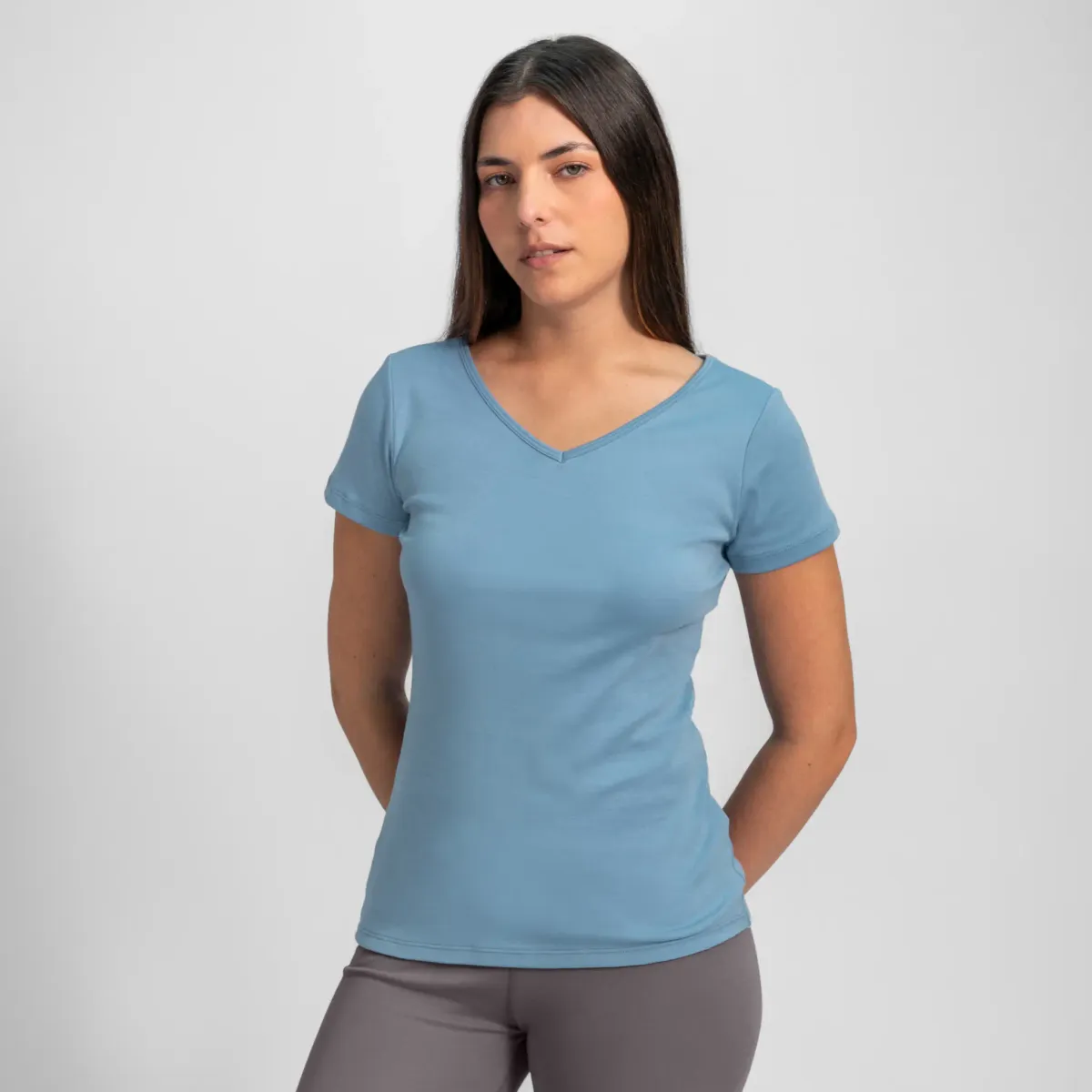Women's Organic Pima Cotton V-Neck T-Shirt 46