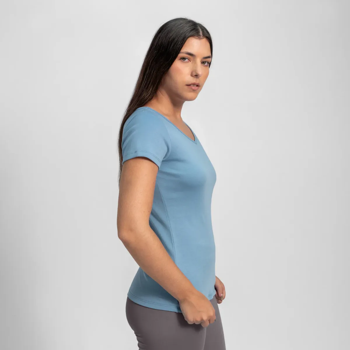 Women's Organic Pima Cotton V-Neck T-Shirt 47