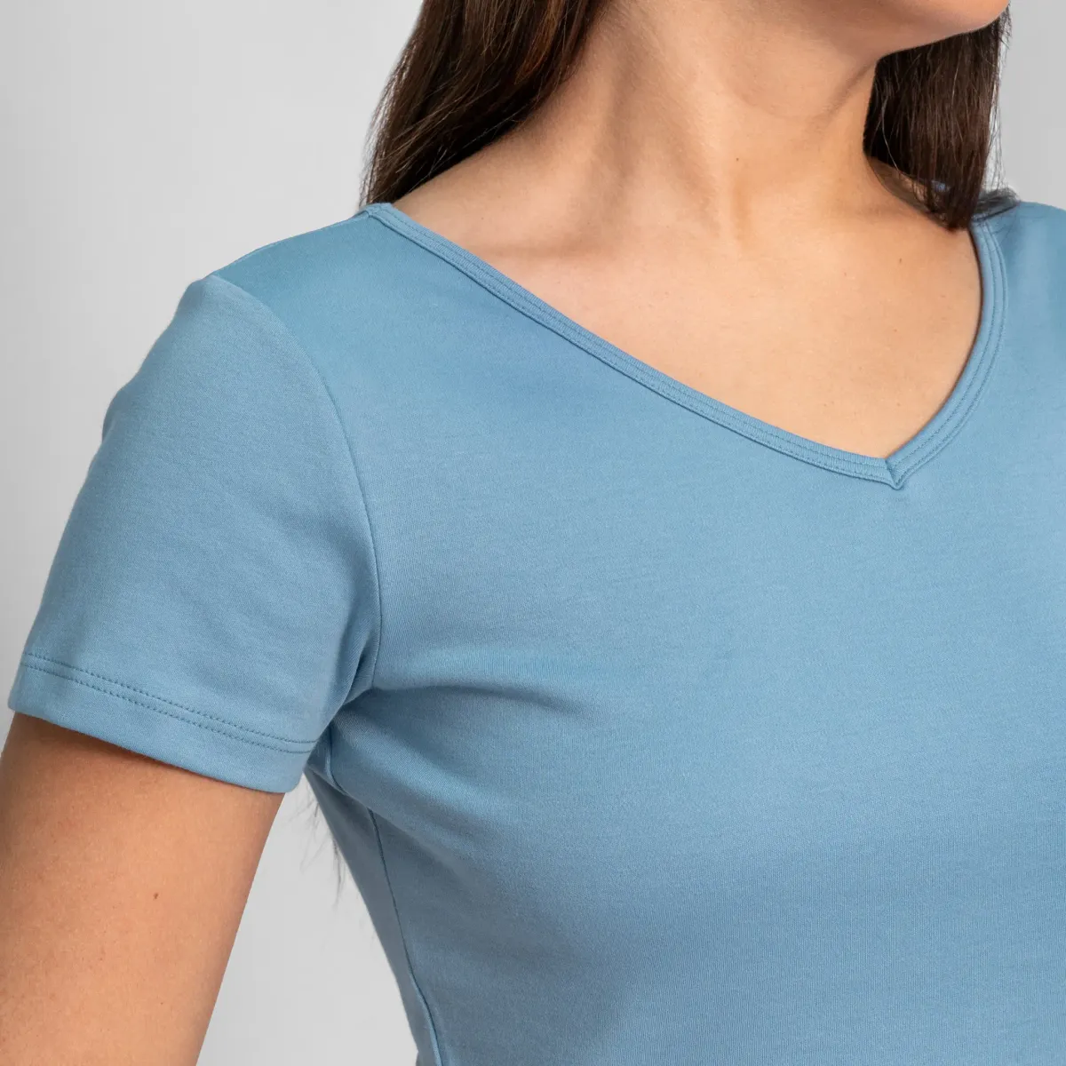 Women's Organic Pima Cotton V-Neck T-Shirt 49