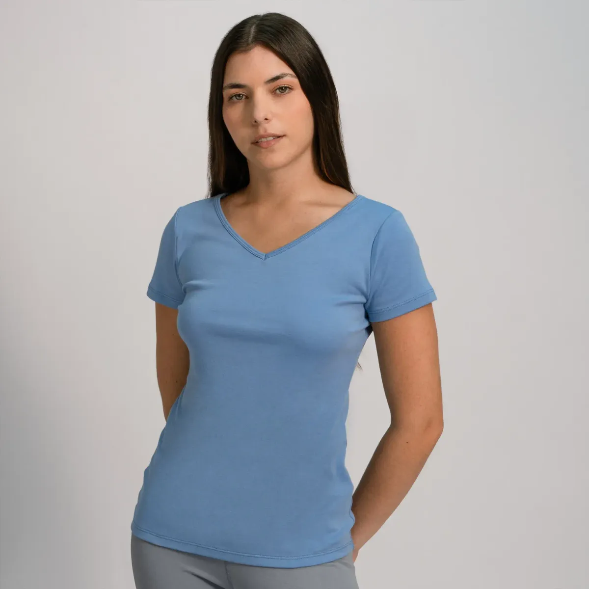 Women's Organic Pima Cotton V-Neck T-Shirt 50